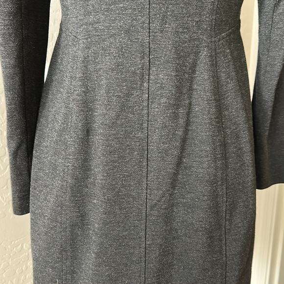 CAbi #648 Ponte Casablanca Knit Trench Coat Double Breasted Charcoal Gray Size S - Picture 11 of 13